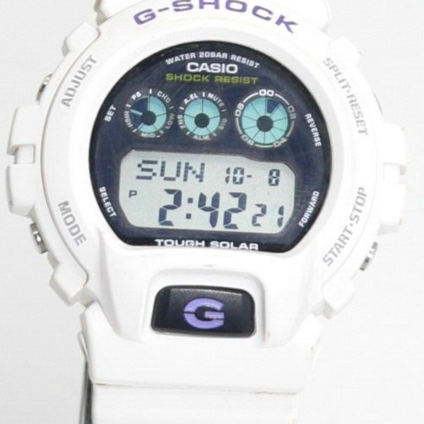 Casio G-Shock GW-6900A 3179 Band 6 Tough Solar Watch Purple White
