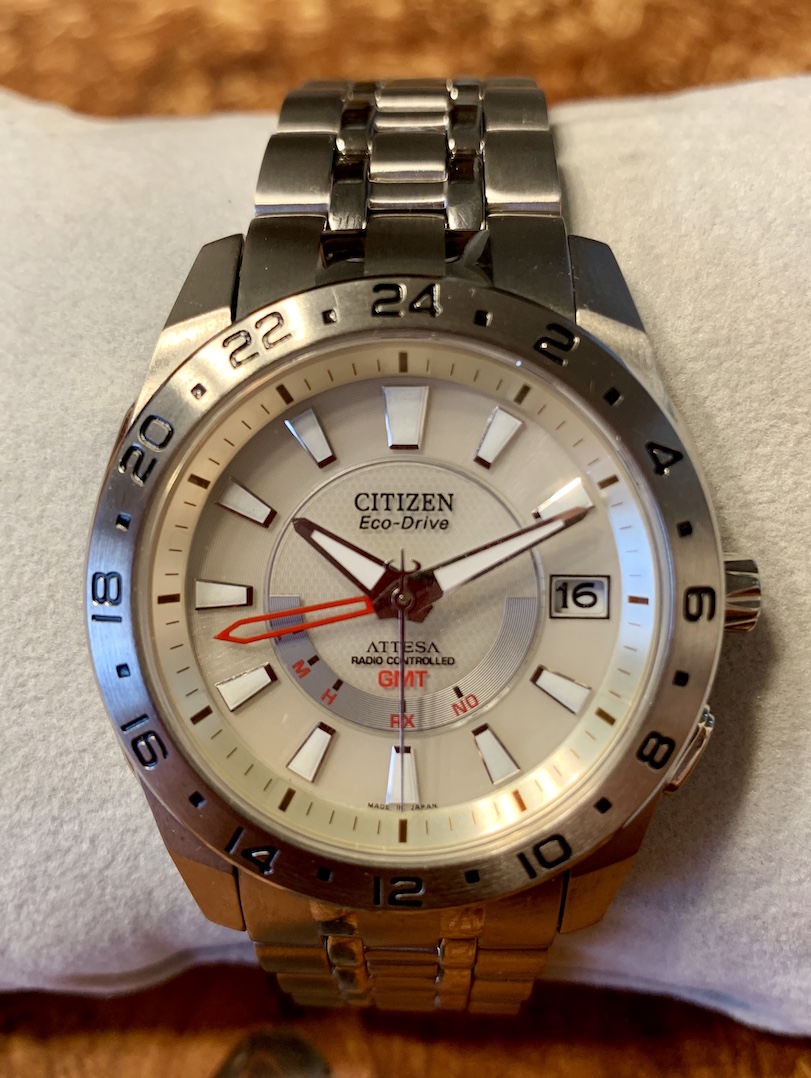 FS Citizen Attesa GMT ATD53-2862 durtect titanium radio / atomic