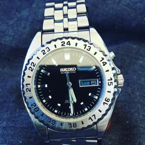 Seiko Kinetic SKJ039P SQ100 5M43 - 0A90 Full Set Top Zustand