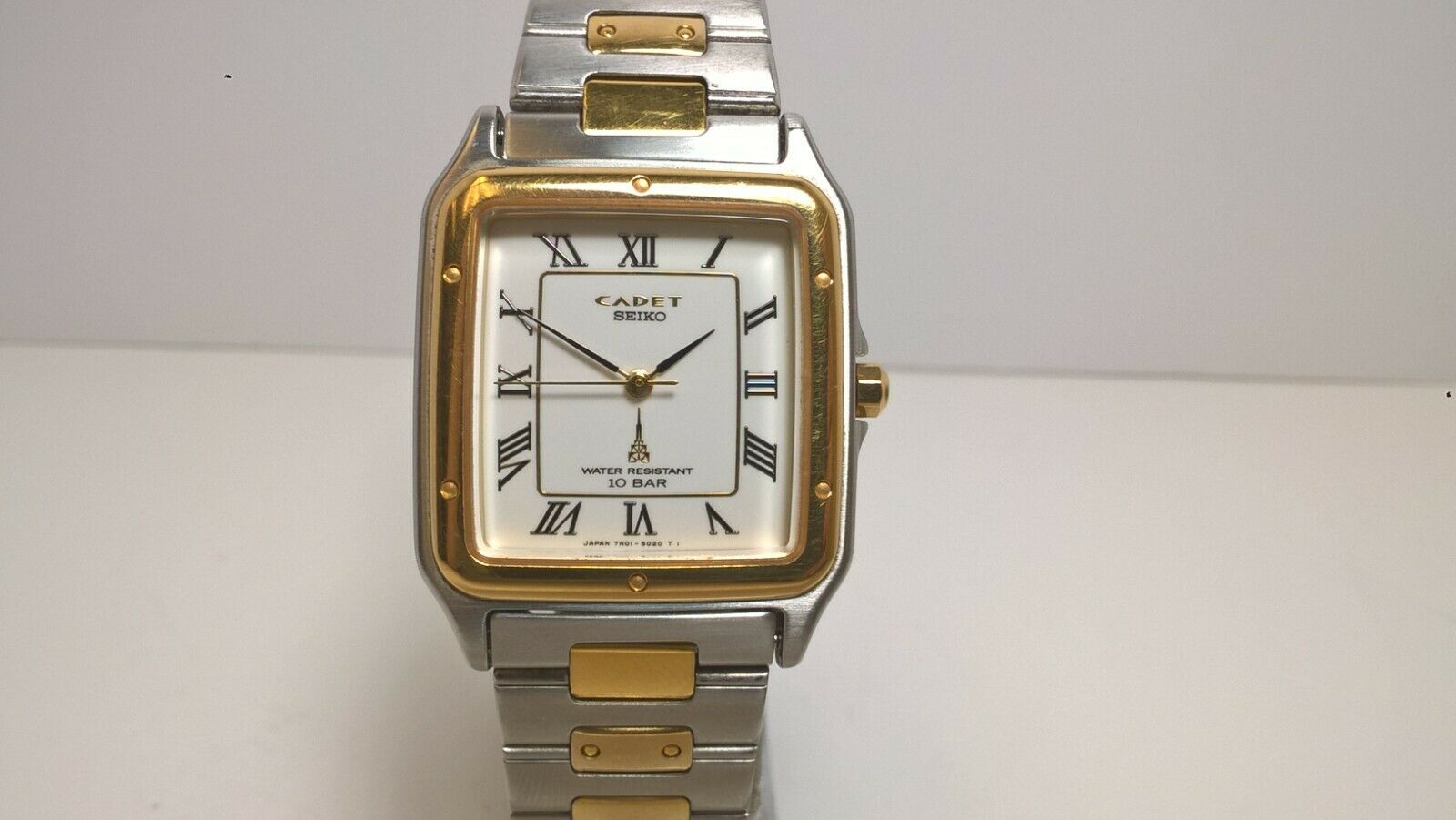 Rare Seiko SCPB002 Cartier Santos Style Cadet 7N01-5010 Quartz