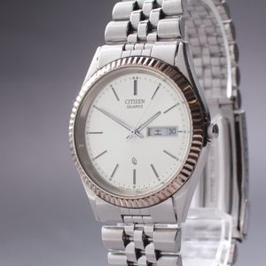 CITIZEN Crystron 6100-K09303 Day-Date kanji Men 35mm Quartz Watch