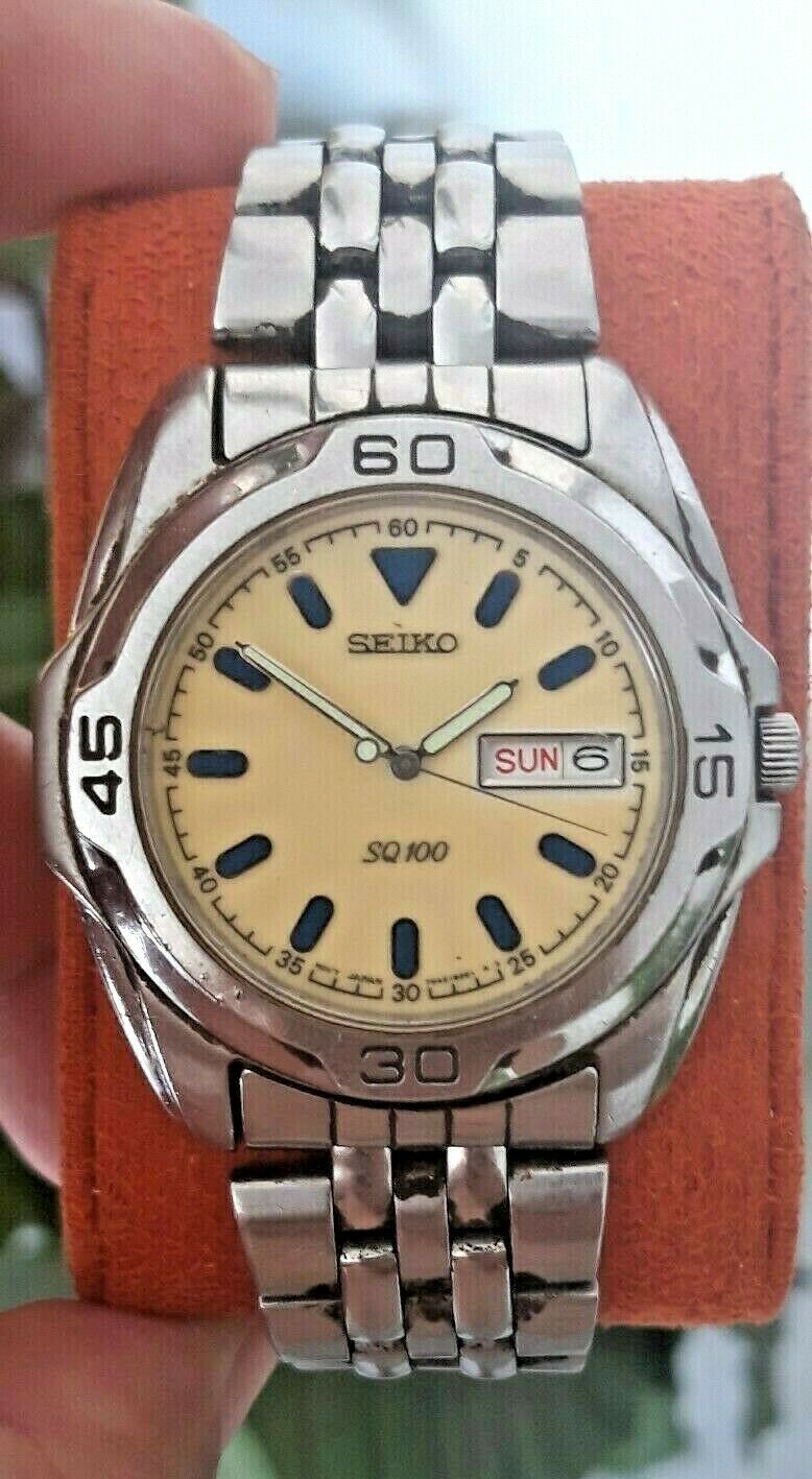 RARE VINTAGE SEIKO SQ100 7N43-8180 DIVER LIMITED EDITION JANUARY