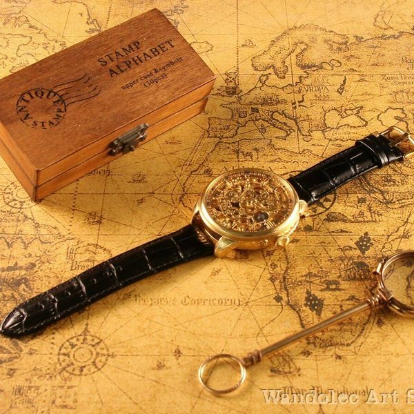 Vintage Men's Wristwatch Skeleton Mens Watches Louis Ulysse Chopard LUC ...