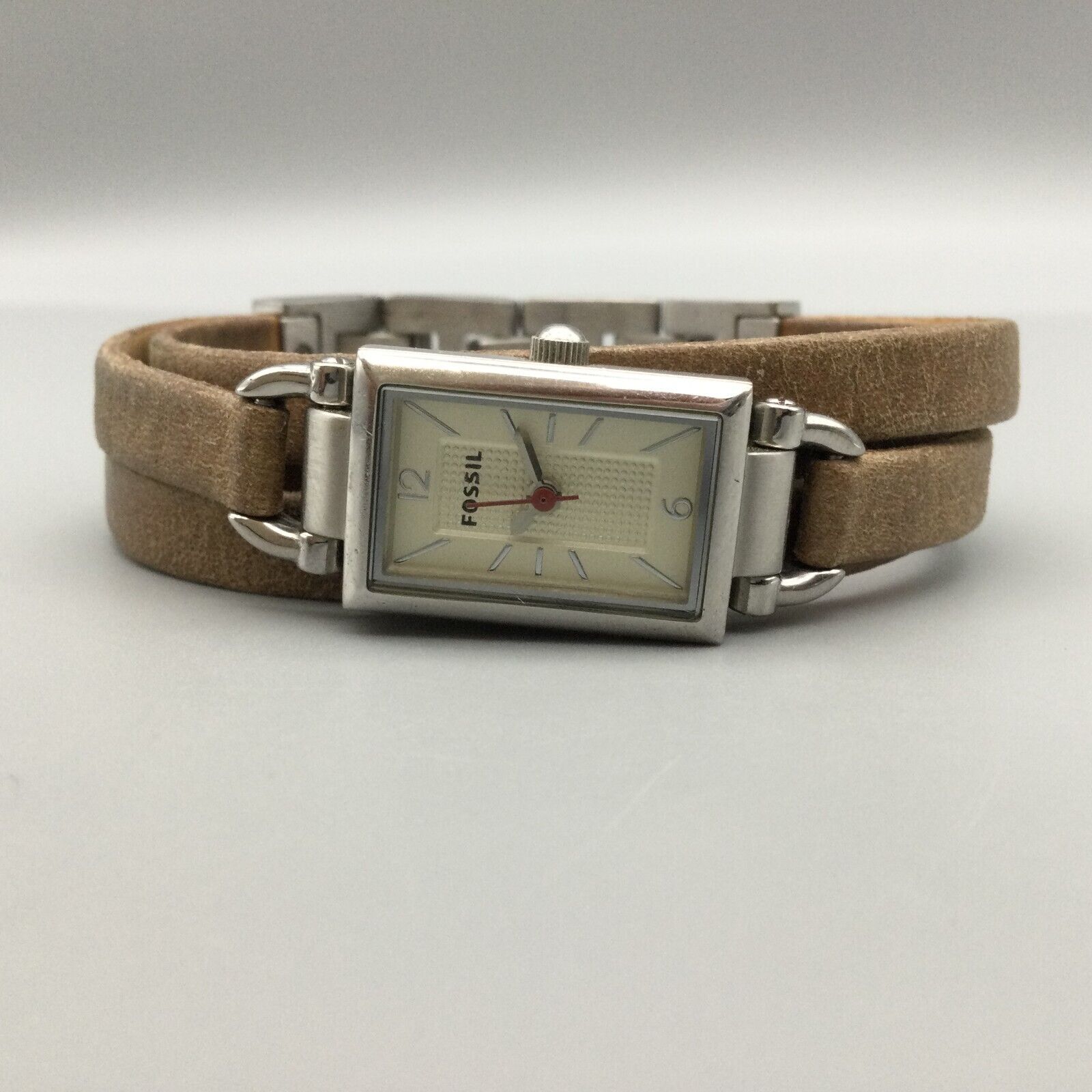 Fossil JR1371 New Battery Ladies Tank Wrap Watch 15MM 6\