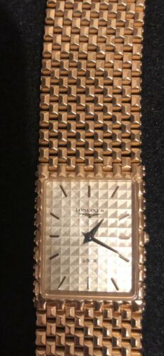 Longines QWR HT1965 Swiss 1500 Gold Rectangular Dress Watch