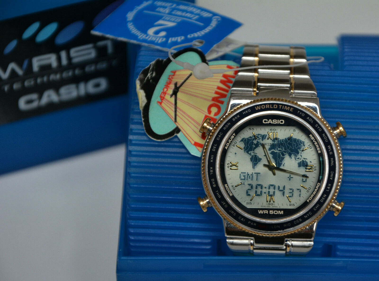 Extremely Rare Casio TWINCEPT Watch ABX-610 World Time module 1326 Vintage  | WatchCharts Marketplace