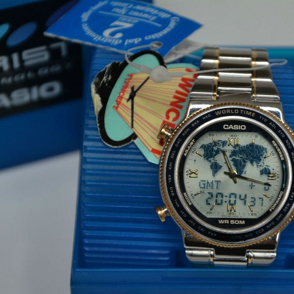 Extremely Rare Casio TWINCEPT Watch ABX-610 World Time module 1326 Vintage  | WatchCharts Marketplace