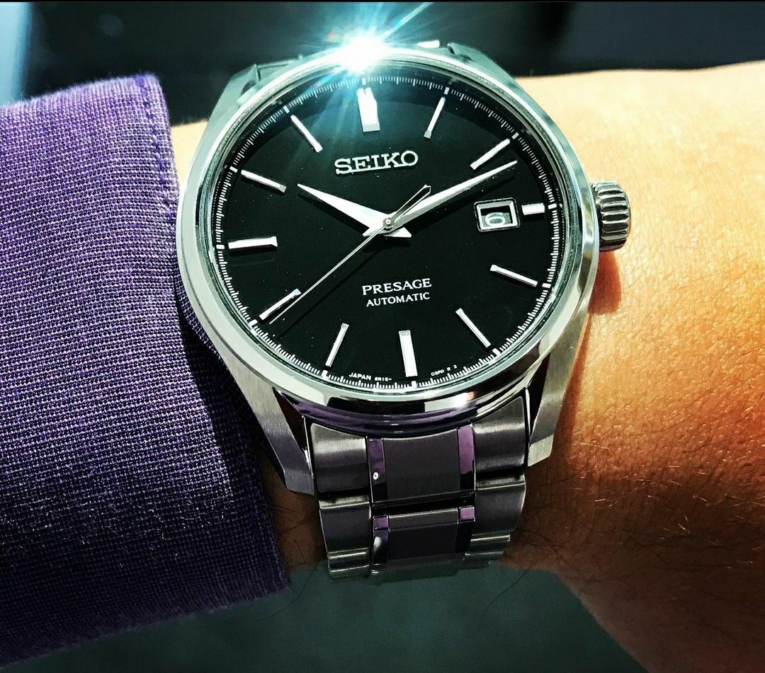 Brand New Seiko Presage Automatic Black 'Baby Grand Seiko' Titanium SARX057  | WatchCharts