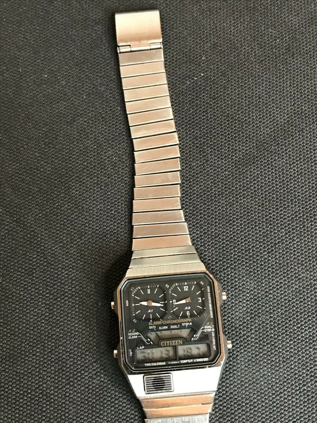 Vintage Citizen Ana-Digi Temp Robot Face Watch 8984 30-5511