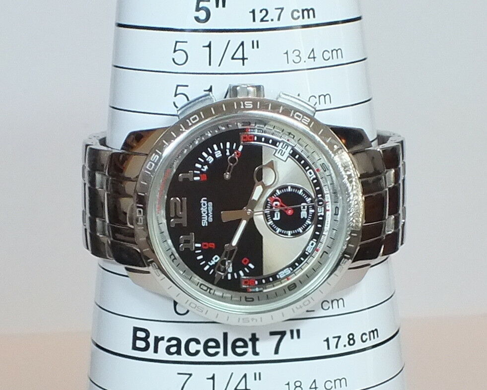 Swatch YRS406G Fool Fly Swiss Made 4 Jewels Stainless Steel Chronograph  Date | WatchCharts Marketplace