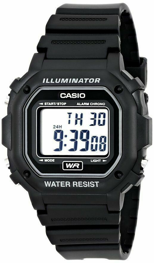 Casio men's f108wh illuminator collection black resin cheap strap digital watch