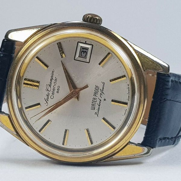 Seiko Champion Calendar 860 Gold Plated 17J Manual 1963 36mm Japan Vintage  Watch | WatchCharts