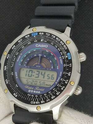 CASIO デジタル腕時計 SKY-1100　動作品 CASIO VINTAGE DIGITAL WATCH SKY-1100 913 NAUTICAL 200M DIVER