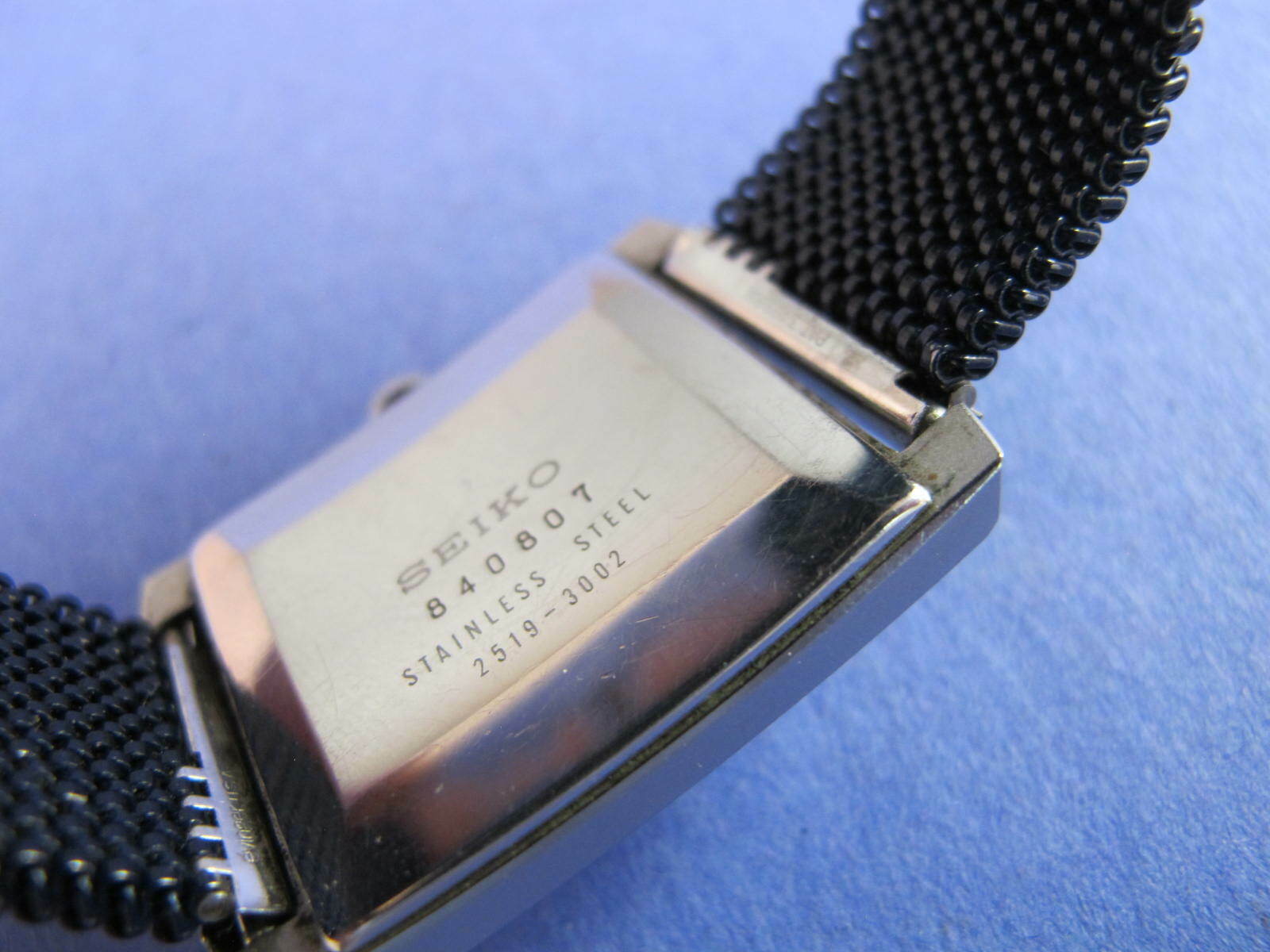 SEIKO JAPAN MENS VINTAGE 23J DRESS WATCH 2519 3002 RECTANGULAR no