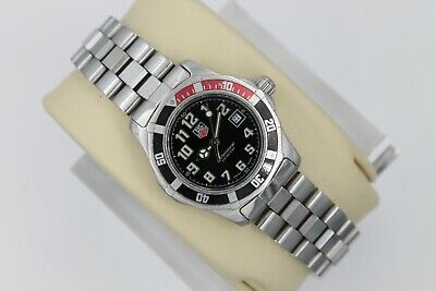 Tag Heuer 2000 Professional Sport SS Watch Womens WM1312 Black Silver Red  Coke | WatchCharts Marketplace