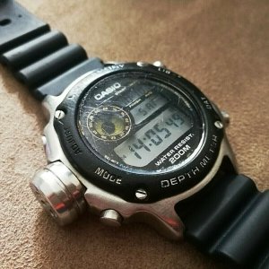 vintage casio dep-510 air divers depth meter log memory lcd