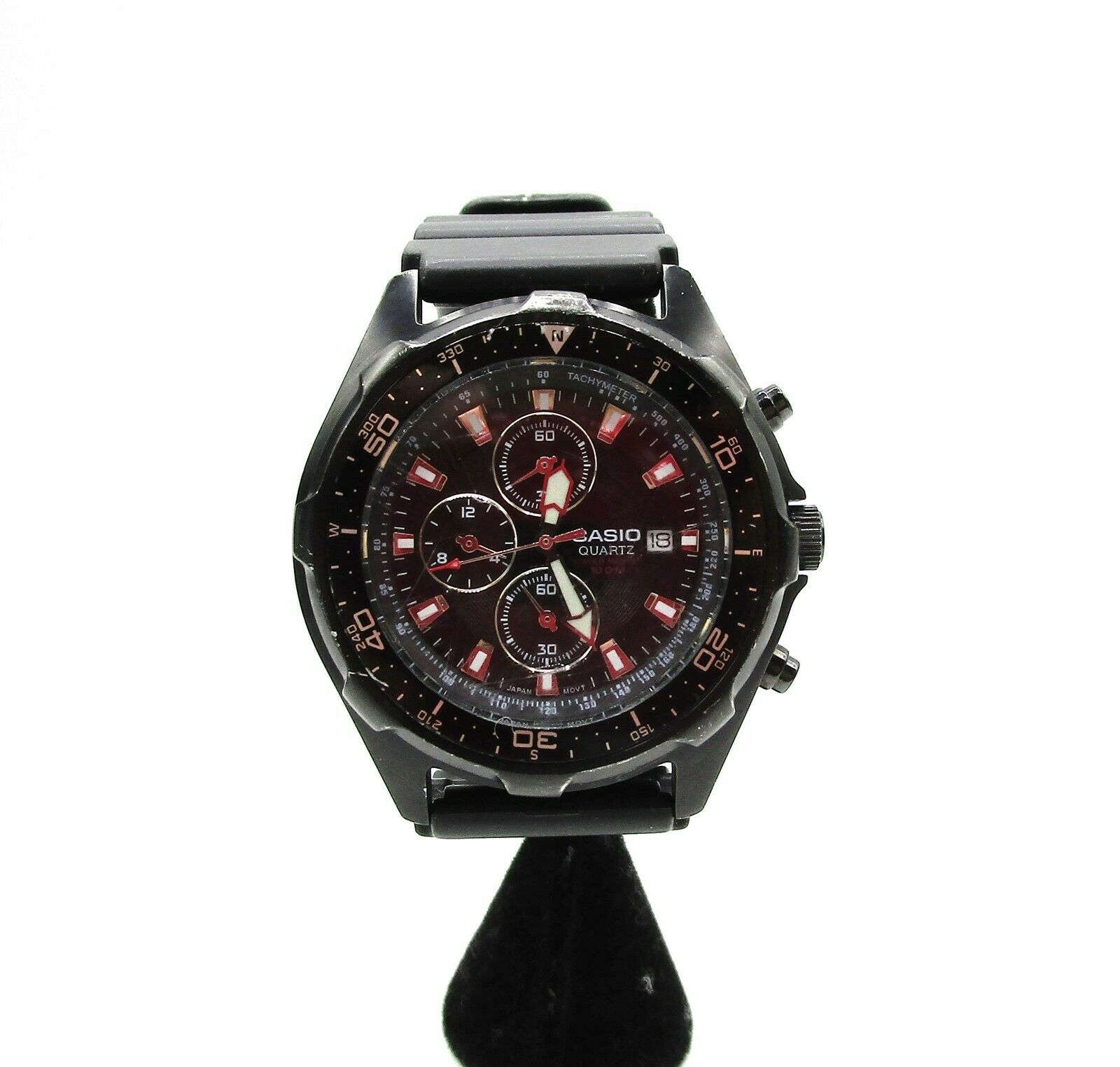 Casio chronograph water sale 100m resist