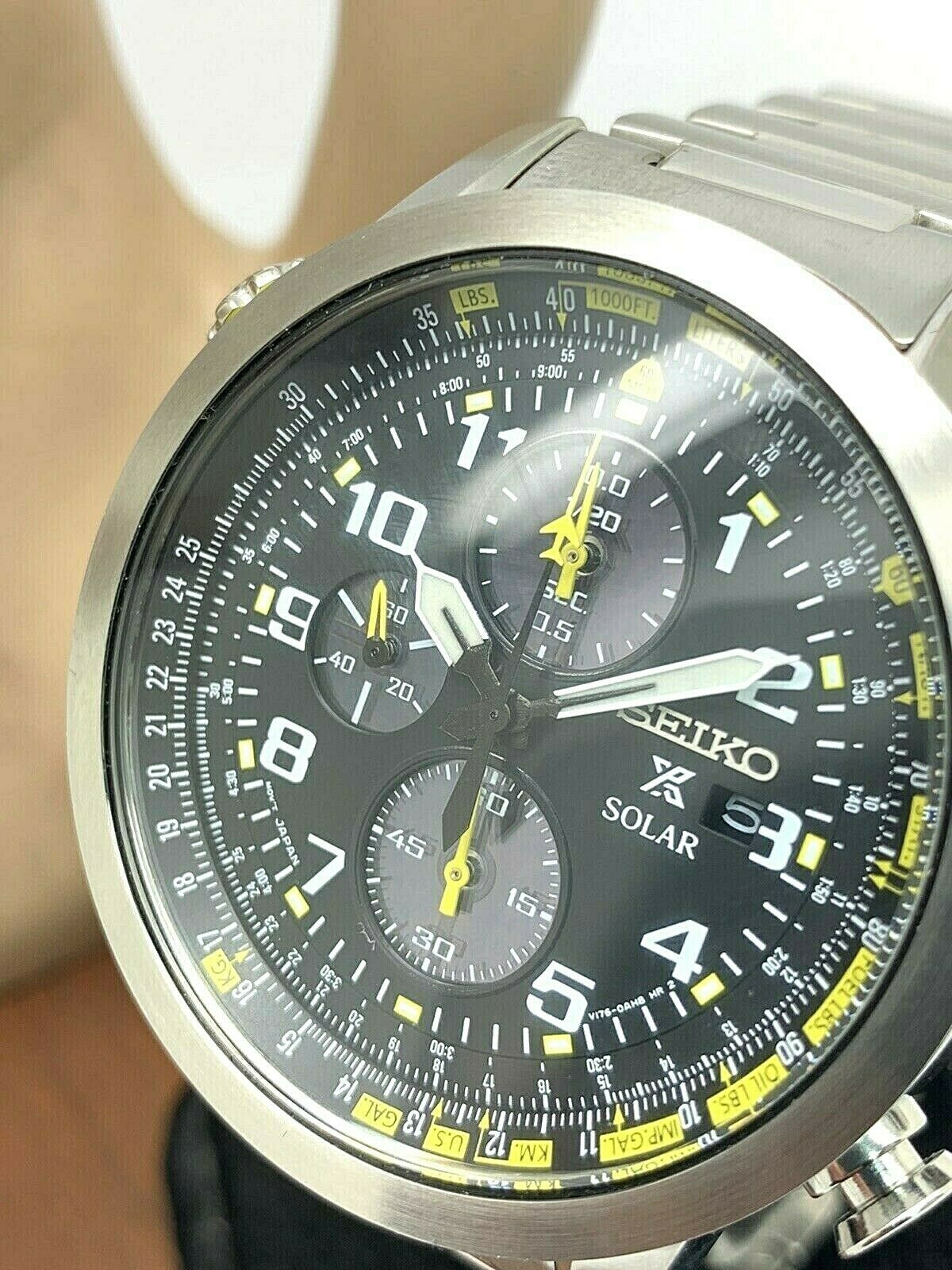 Seiko Men's Watch SSC369 Solar Prospex Chronograph Stainless Steel ...