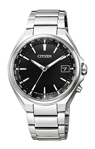 citizen] attesa eco-drive radio clock (silver / business