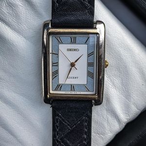 wts] Vintage Rare SEIKO Lucent TANK Roman numerals 5e21-5c10 Dress