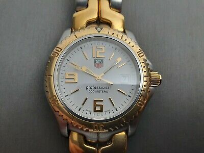 TAG HEUER LINK 18K GOLD SOLID STAINLESS STEEL WATCH MODEL WT