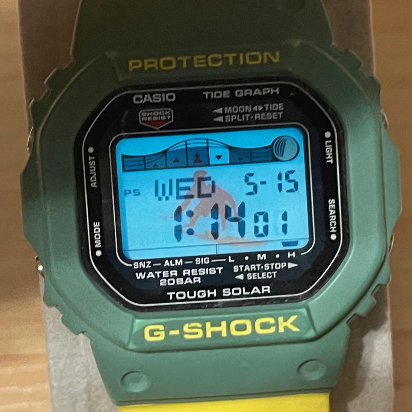 WTS] Casio G-Shock GRX-5600SRF-3 Surfrider Foundation G-LIDE Tough Solar  Tide & Moon Graph Square Digital Watch 5600 | WatchCharts Marketplace