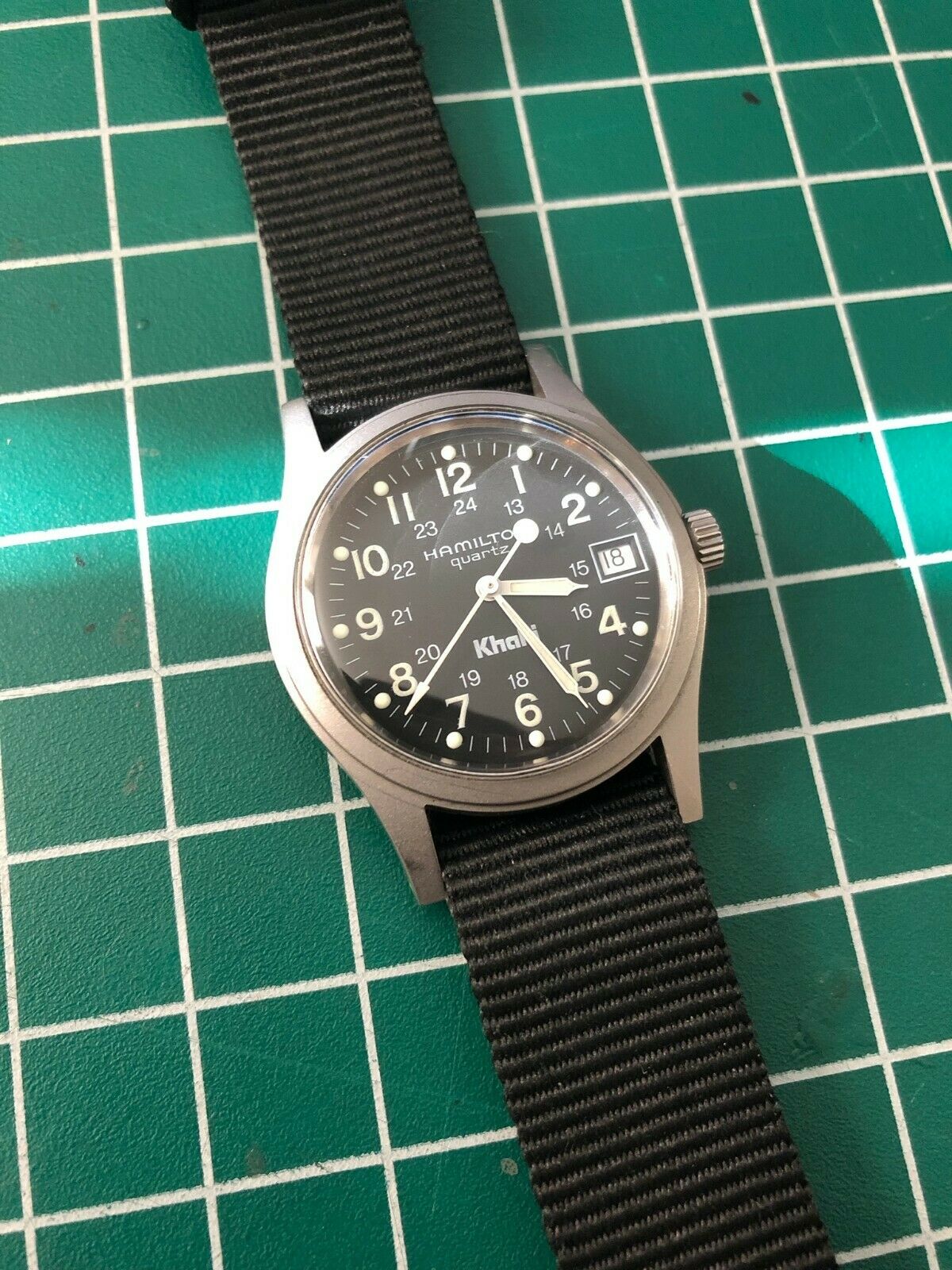 Vintage Hamilton Khaki Field Quartz Ref. 9797 34mm EXCELLENT 