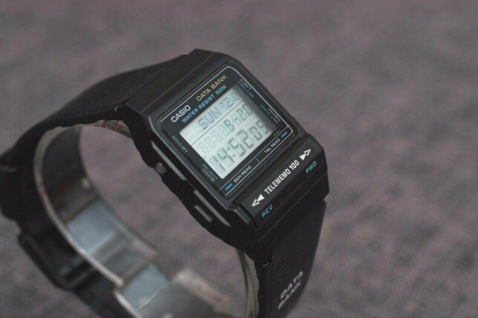 Casio DBX-101W Databank Telememo Alarm Chronograph 1990s 