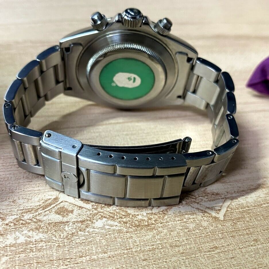 A BATHING APE BAPEX DAYTONA Purple Camo Automatic Watch Made in