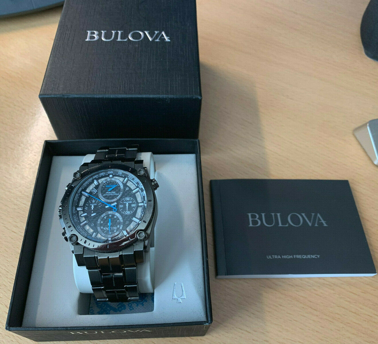 Bulova 98B229 Precisionist Chronograph Gunmetal Stainless 300M