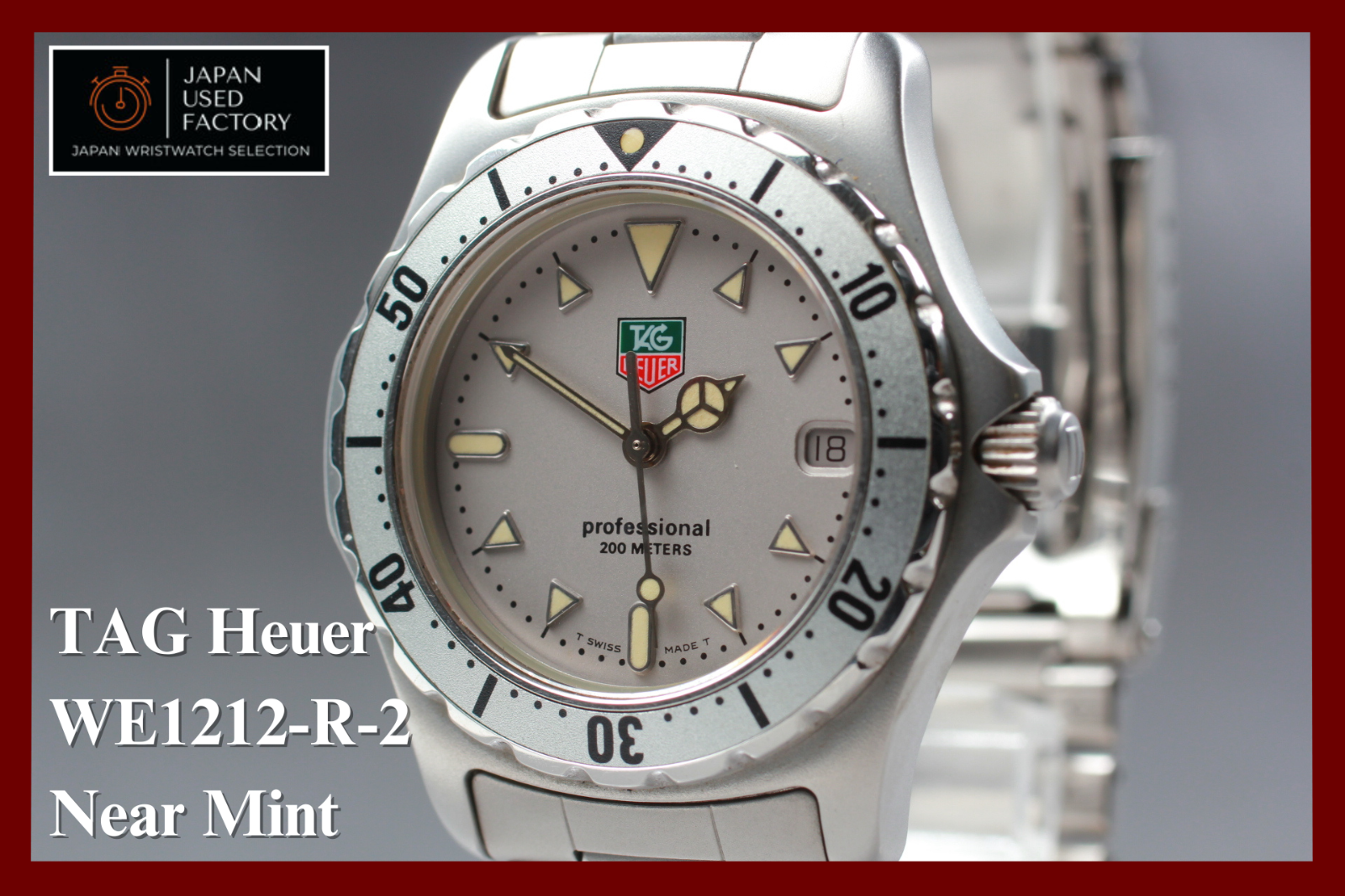 Near Mint] TAG Heuer 2000 WE1212-R-2 Gray Dial 200M Midsize Men's
