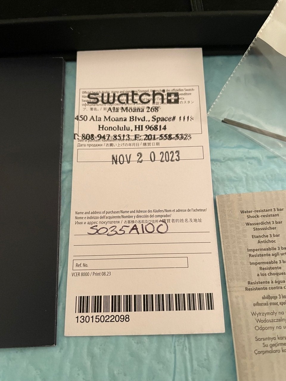 Etanche 3 bar swatch hot sale