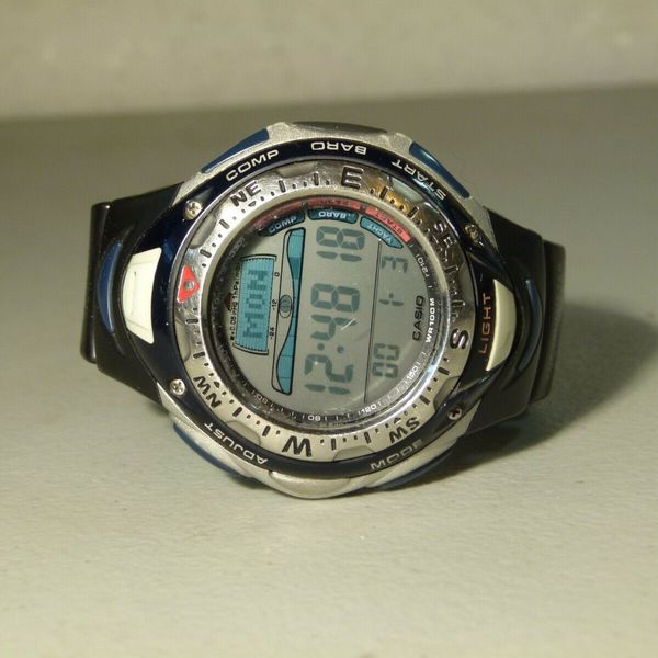 CASIO BLACK SPF 40 SEA PATHFINDER TRIPLE SENSOR WATCH 2273 MODULE ...