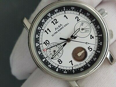 SEIKO VINTAGE non DIGITAL WATCH ALBA ULTRA SONIC CALL V636-0010