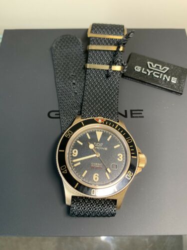 Glycine GL0265 Combat Sub 42 Vintage Bronze With Crown Buckle