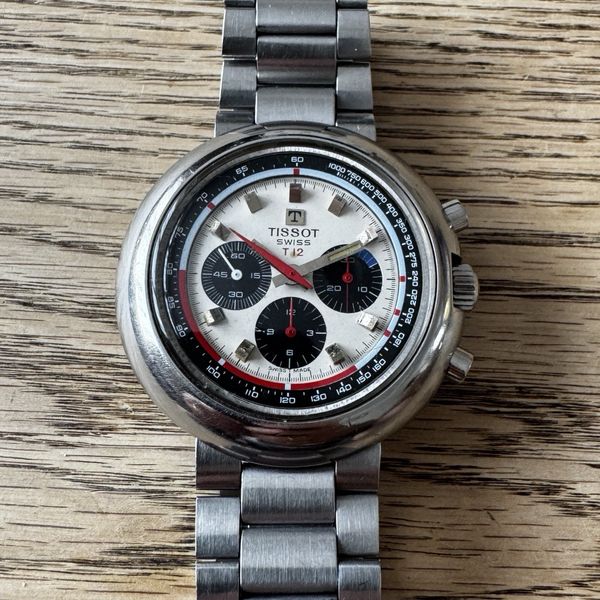 Tissot T12 Chronograph in Stainless Steel on Bracelet with Lemania 873 Circa 1970 main image 0