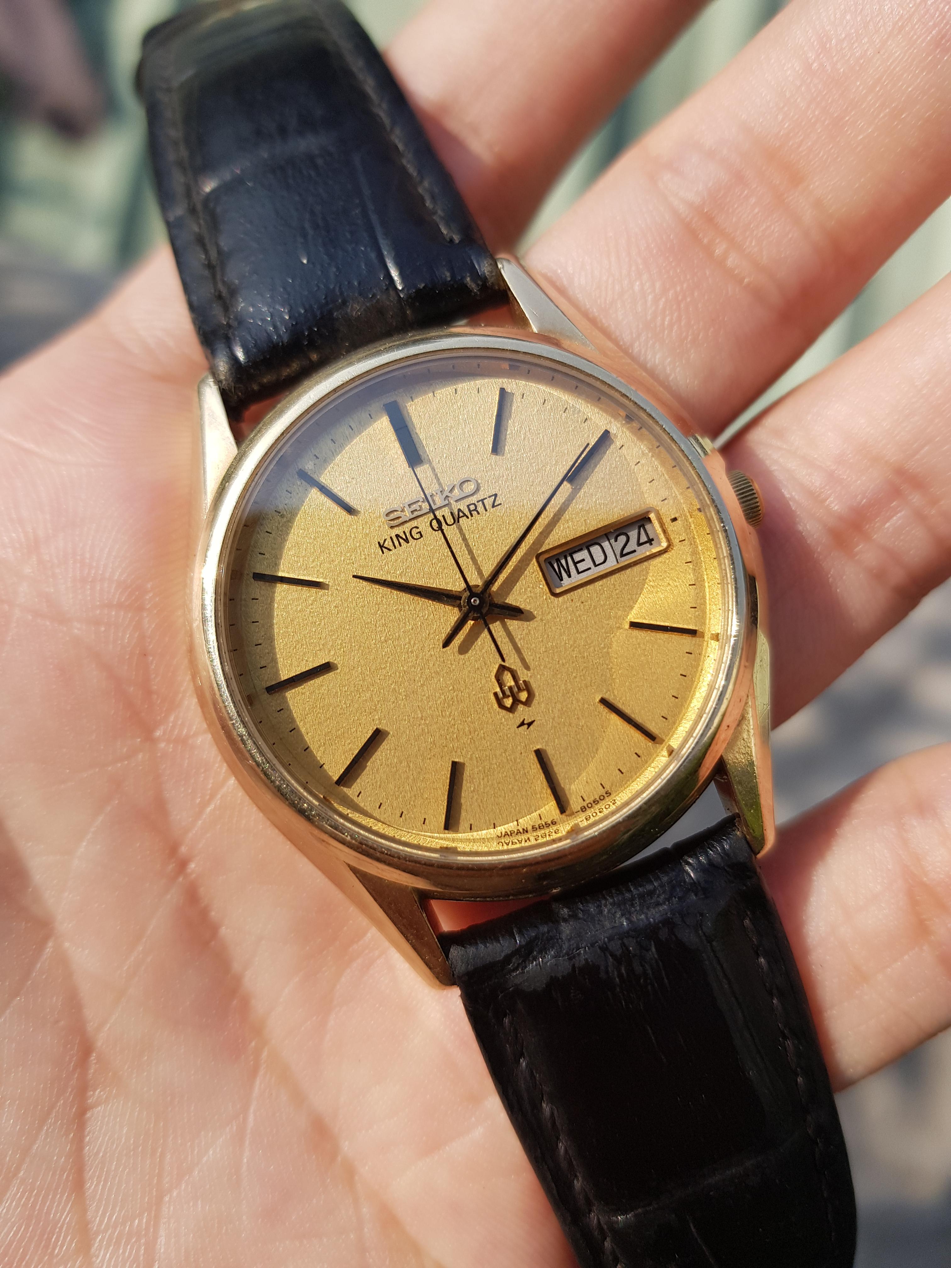 7-5034 SEIKO KING QUARTZ 5856-8050 腕時計 WTS] Seiko King Quartz 5856-8050 Cap Gold | WatchCharts Marketplace