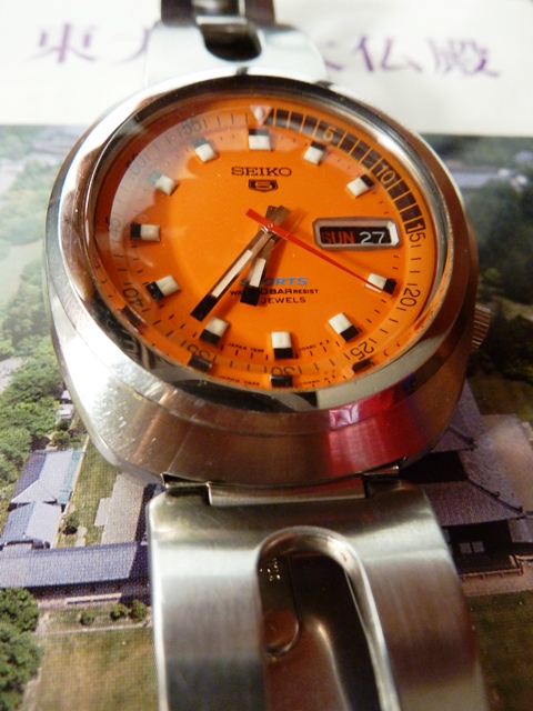 SOLD: Seiko 5 Sports 7S36-0050 Orange dial. SBSS003 Model