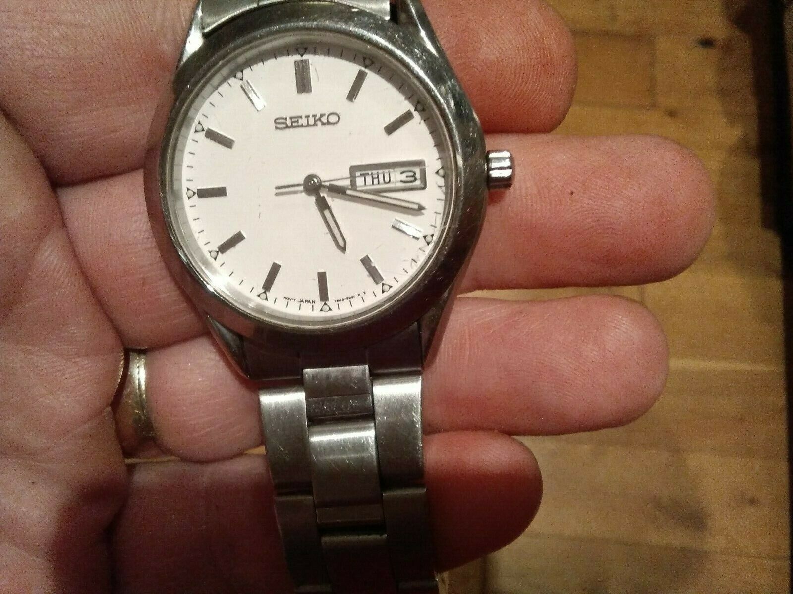 Men Vintage S S Seiko 7N43 9070 A4 Date And Day Quartz