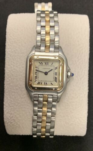 Armbanduhr Cartier Quartz Or et Acier 750 Gold Uhr watch vintage