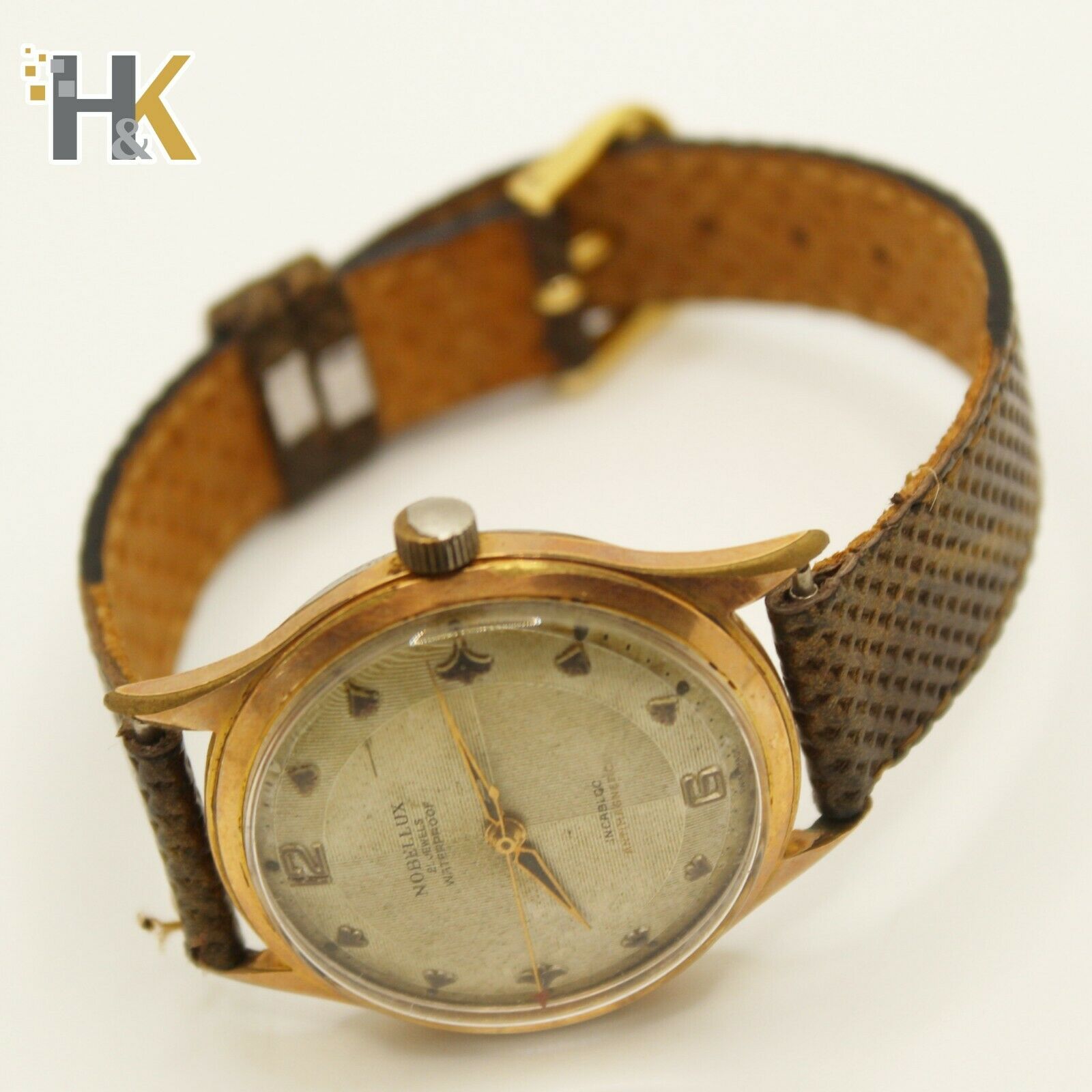 Vintage NOBELLUX 21 Jewels Hand Winding Swiss Watch Not