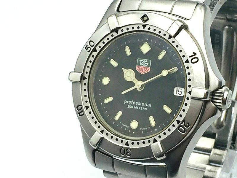 TAG HEUER Watch WE1210 R 2000 Black New Battery Quartz St.Steel