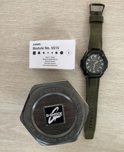 Mens Casio G-Shock Module No 5515 GST-W130BC-1A3ER with Green 
