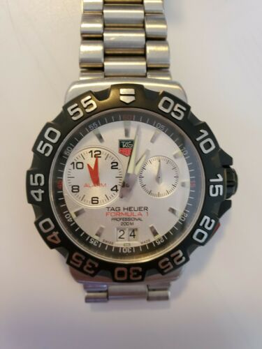 Tag Heuer WAH111B.BT0714 Formula 1 F1 Silver Watch Mens Alarm