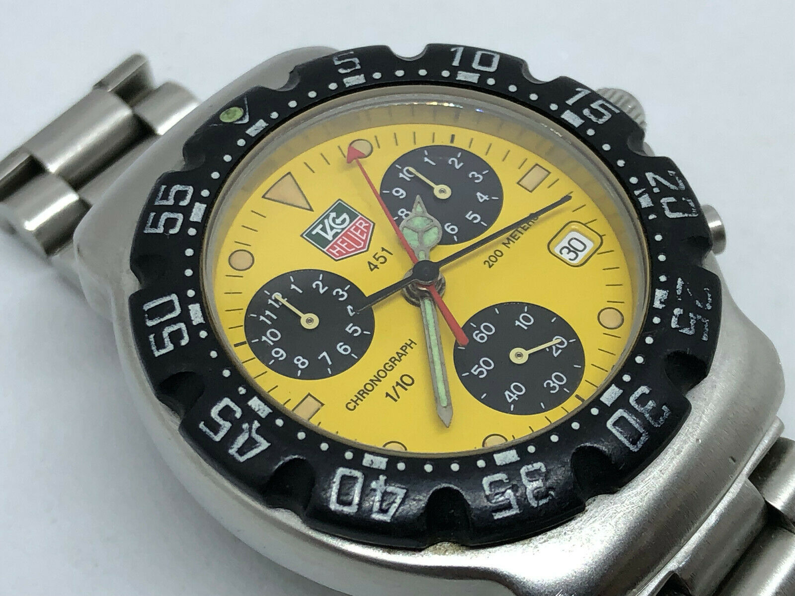 tag heuer formula 1 yellow face