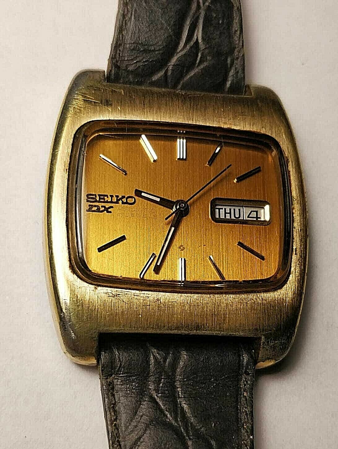 SEIKO DX 6106-5419 VINTAGE Gold Plated Day/Date Automatic MEN'S