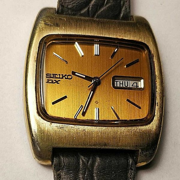 SEIKO DX 6106-5419 VINTAGE Gold Plated Day/Date Automatic MEN'S