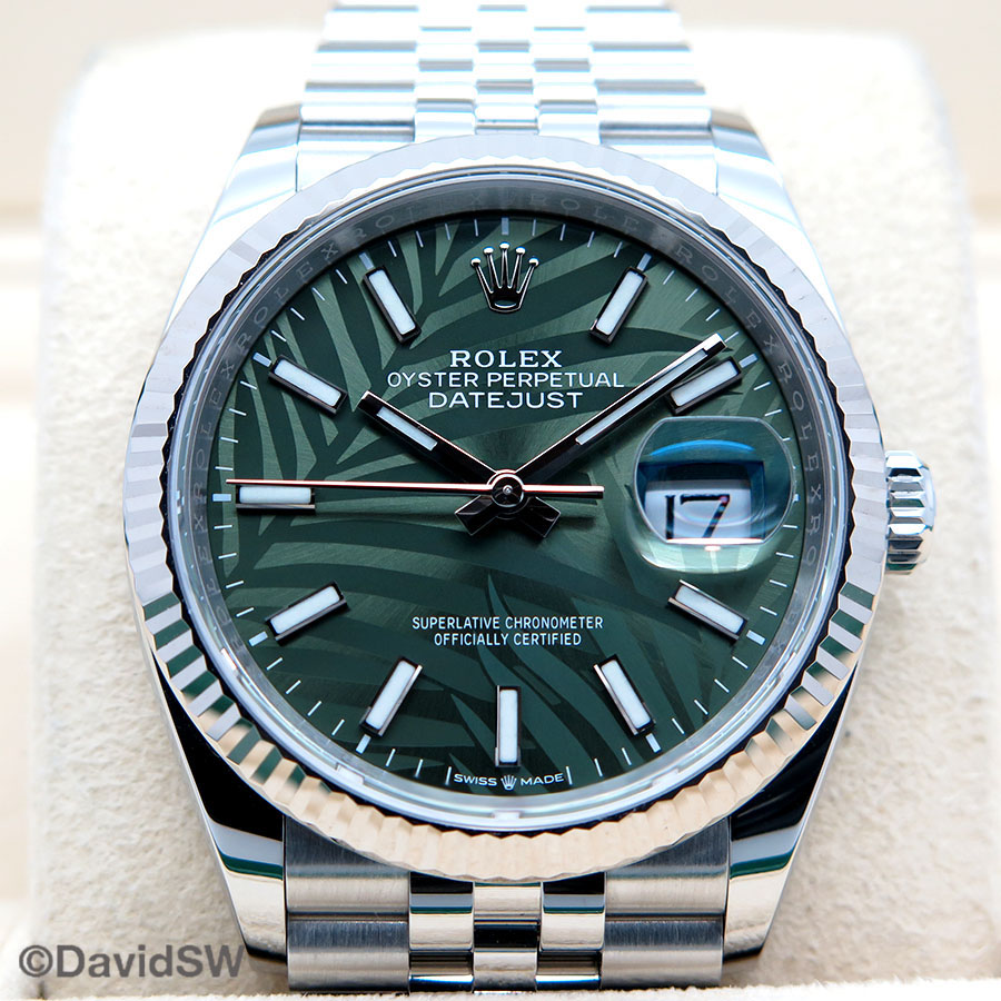 Rolex Datejust 41 Motif Green Dial Jubilee Bracelet (126334
