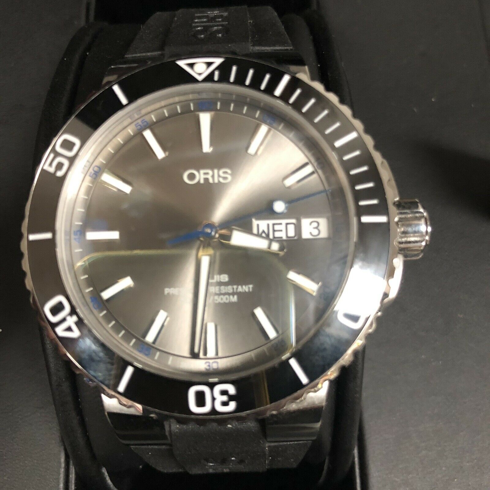 LIMITED EDITION ORIS HAMMERHEAD AQUIS GREY DIAL Rubber Strap 752