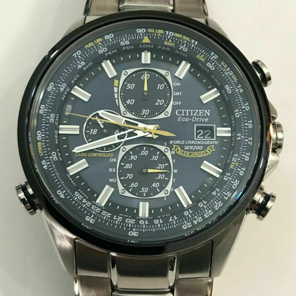 Citizen Eco-Drive Blue Angels Chronograph Atomic Mens Watch AT8020-54L ...